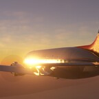 DC 6 Sun Reflection